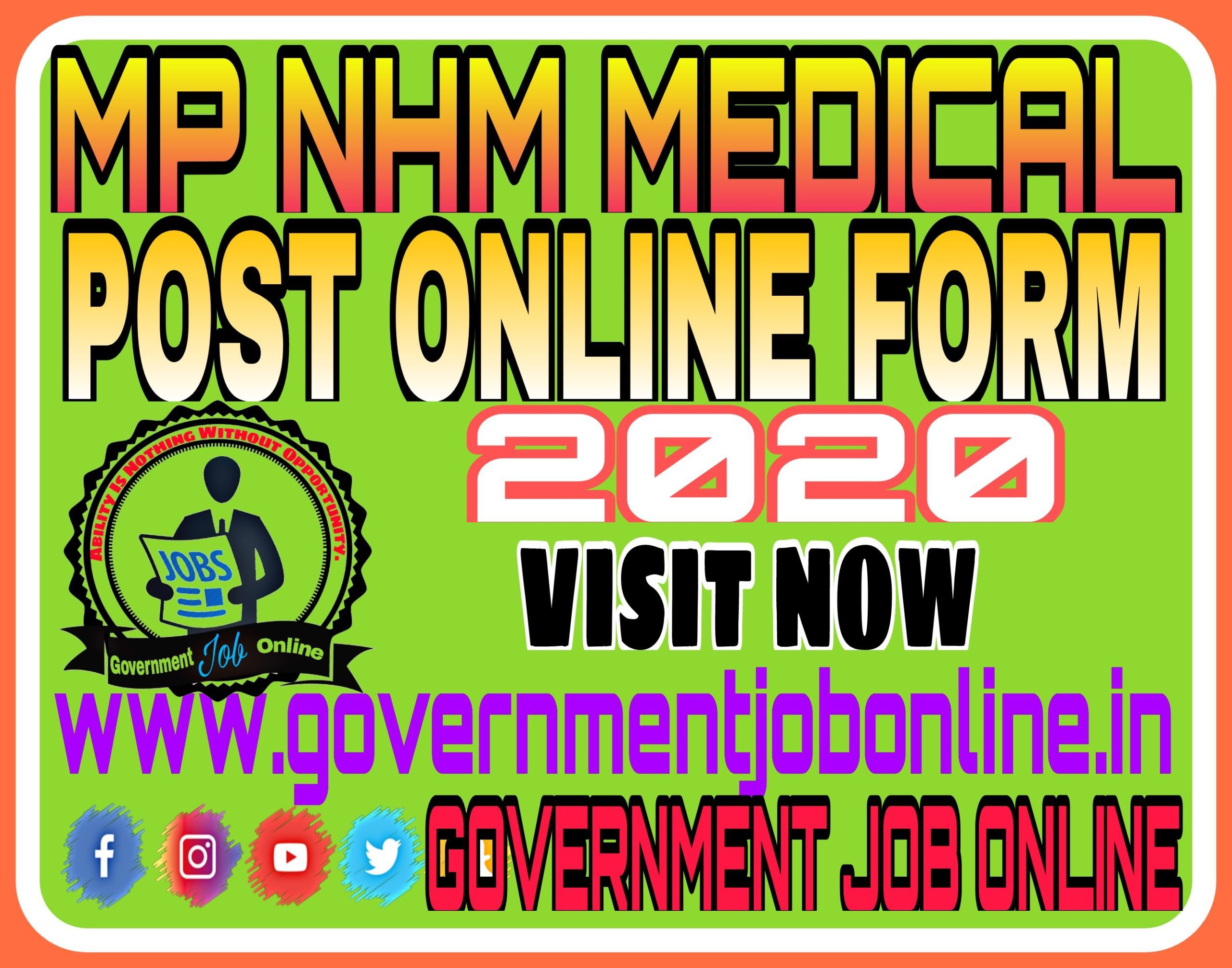 MP NHM Medical Post Online Form 2020