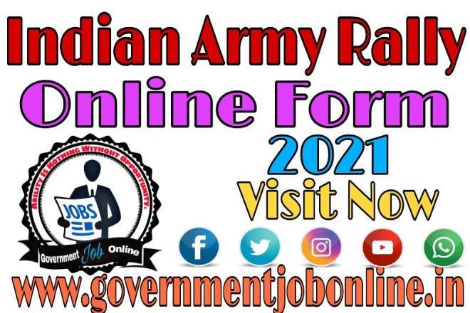 Indian Army Rally Odisha Online Form 2021, Indian Army Rally Online Form 2021