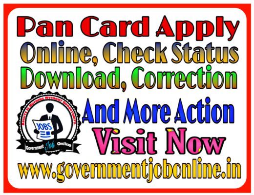 Pan Card, Online Correction, Status Different Recruitment