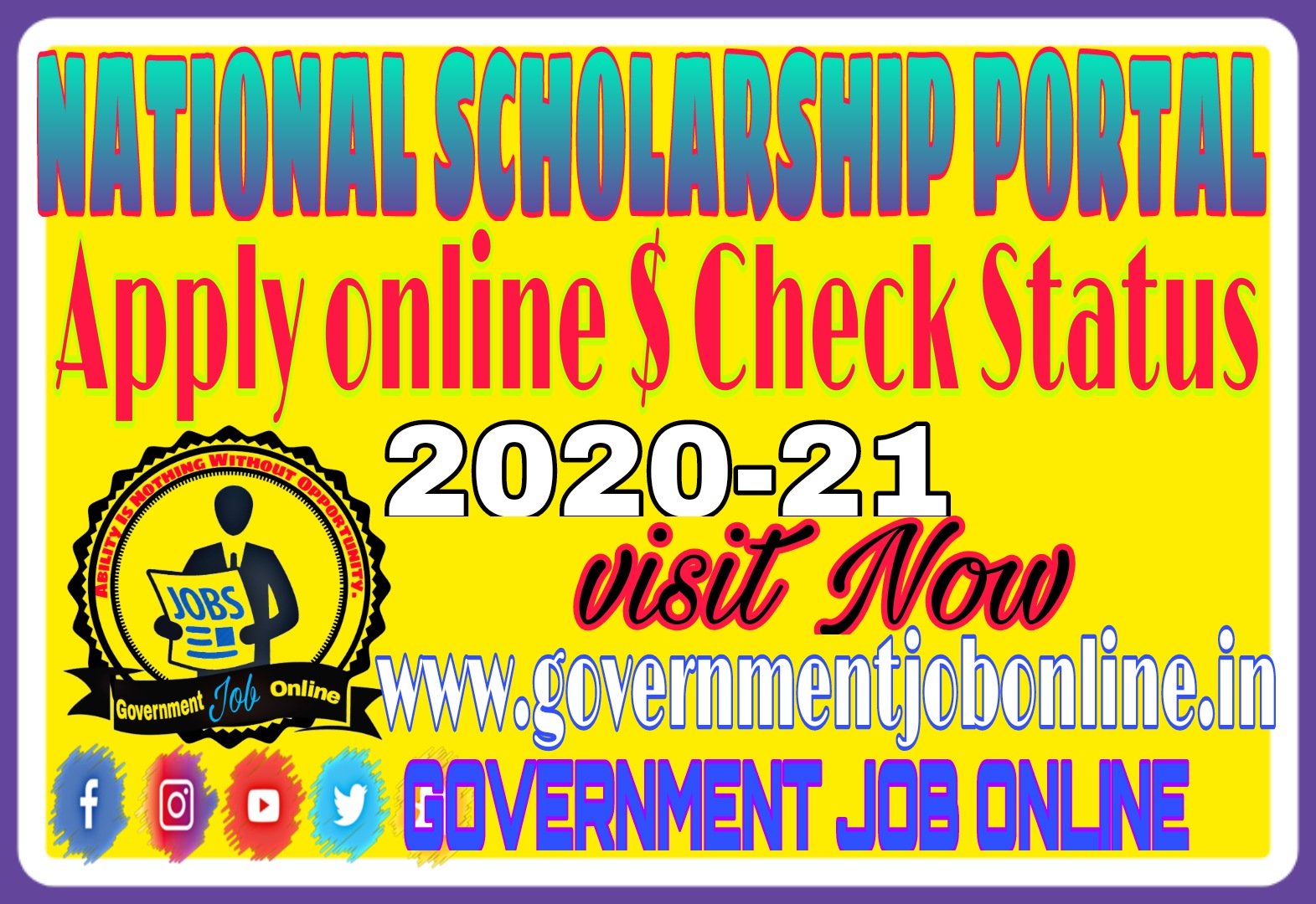 National Scholarship Apply Online And Check Status 2020-21