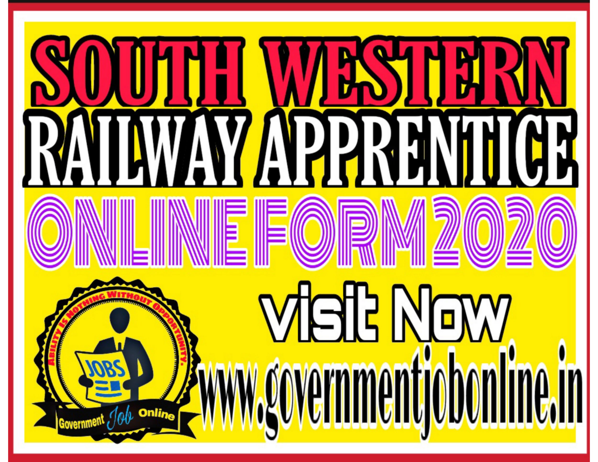 Railway SWR Apprentice Online From 2020, SWR RRC Apprentice 2021 Online Form