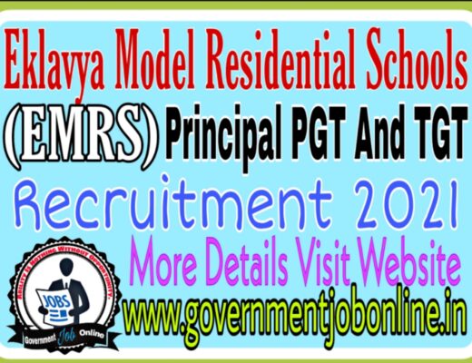 EMRS Principal PGT And TGT Recruitment 2021