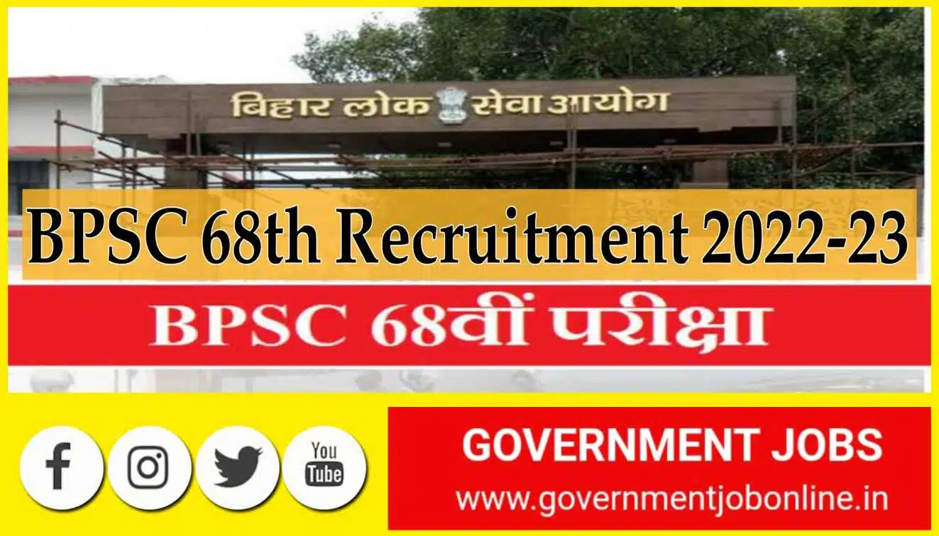 BPSC 68th Final Result 2024 1 Bihar BPSC 68th Pre Exam Online Form 2022 | Notification