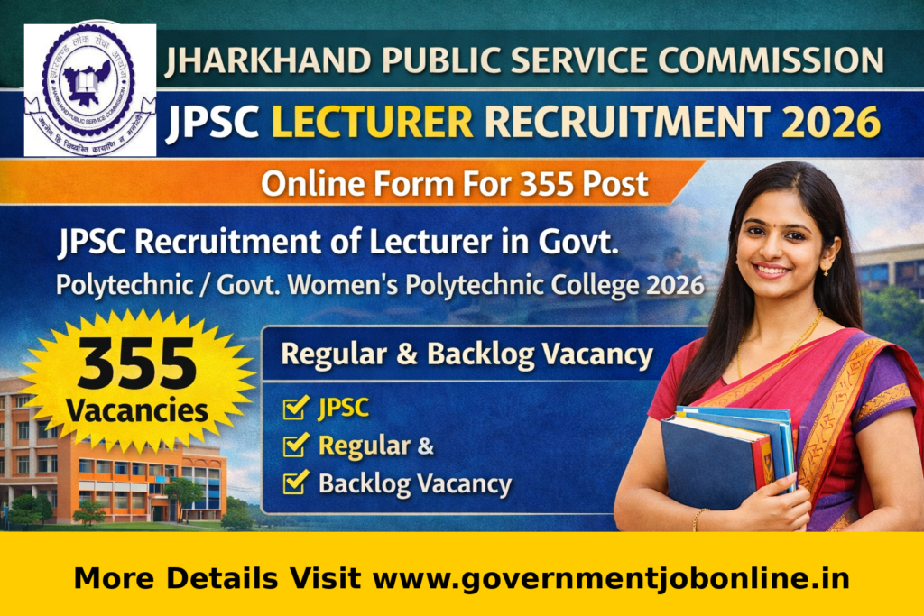 JPSC Lecturer Poytechnic College 2026 JPSC Lecturer Recruitment 2026 Online Form For 355 Post