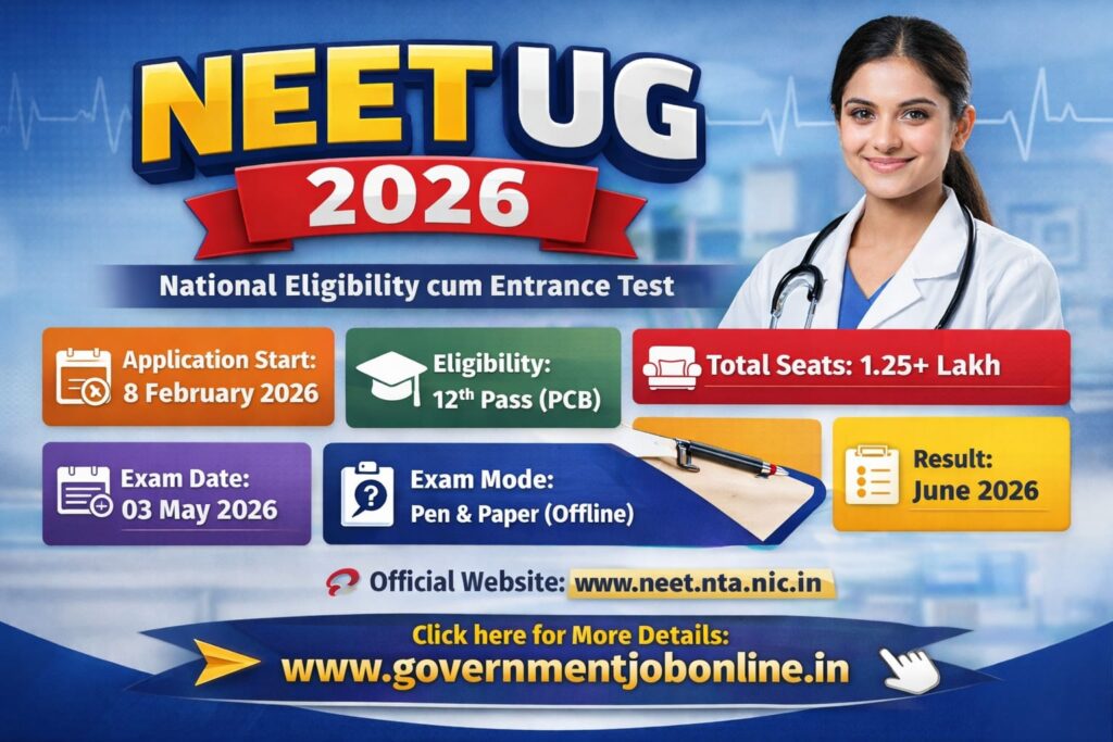 NTA NEET UG 2026 Admissions NTA NEET UG 2026 Admissions Apply Online Form