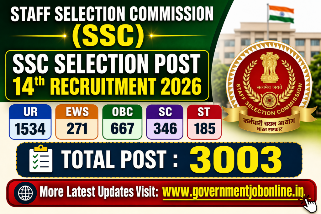 SSC Selection Post 14th 2026 SSC Selection Post 14th Recruitment 2026 Online Form