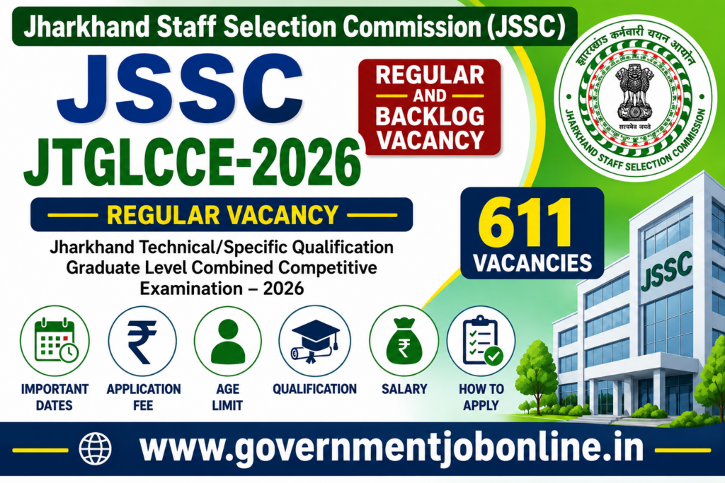 Jharkhand JTGLCCE Notification 2026 Jharkhand JSSC JTGLCCE Recruitment 2026 Online Form