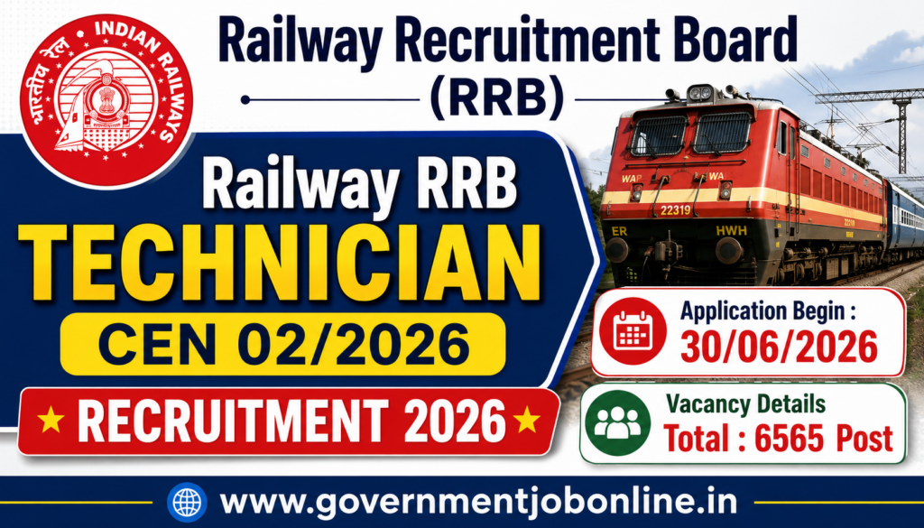 Railway RRB Technician Recruitment 2026 Railway RRB Technician CEN 02/2026 Recruitment 2026 Online Form