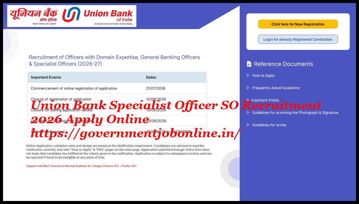 Union Bank Specialist Officer SO Recruitment 2026 Apply Online 1 Union Bank Specialist Officer SO Recruitment 2026 Apply Online
