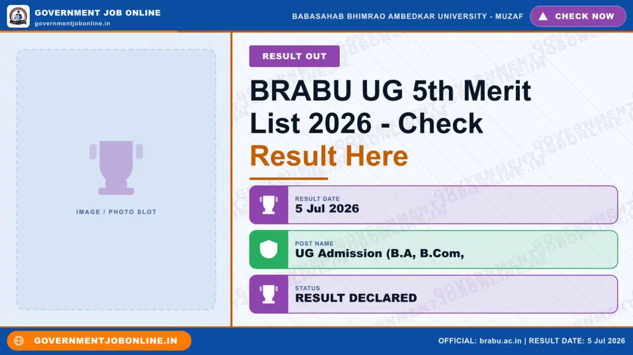 BRABU UG 5th Merit List 2026 – Check Result Here 1 BRABU UG 5th Merit List 2026 – Check Result Here
