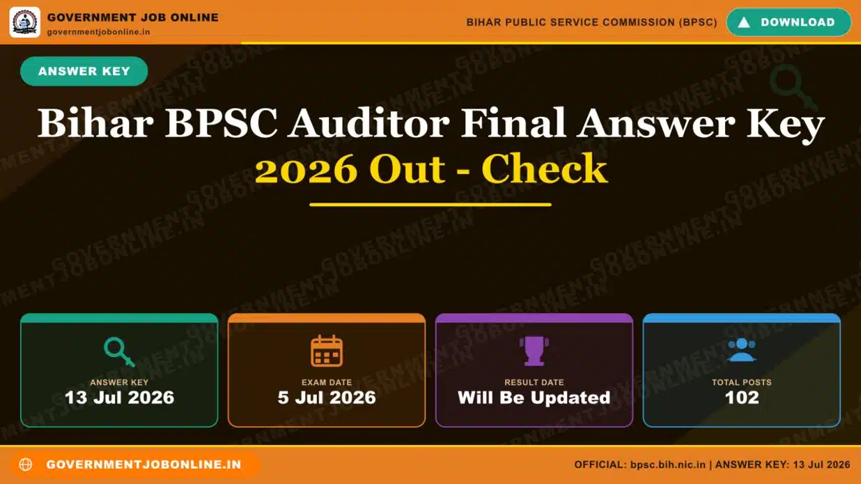 Bihar BPSC Auditor Final Answer Key 2026 Out – Check 1 Bihar BPSC Auditor Final Answer Key 2026 Out – Check