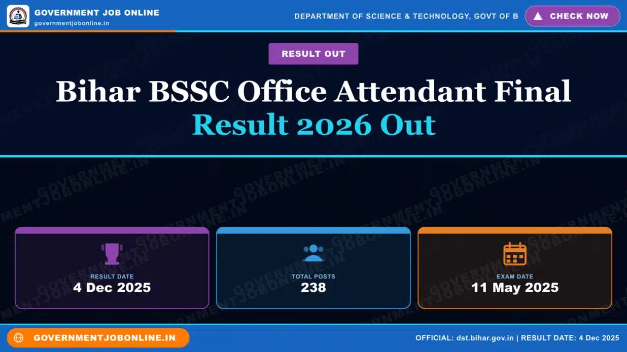 Bihar BSSC Office Attendant Final Result 2026 Out 1 Bihar BSSC Office Attendant Final Result 2026 Out