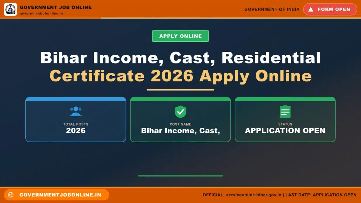Bihar Income, Cast, Residential Certificate 2026 Apply Online 1 Bihar Income, Cast, Residential Certificate 2026 Apply Online