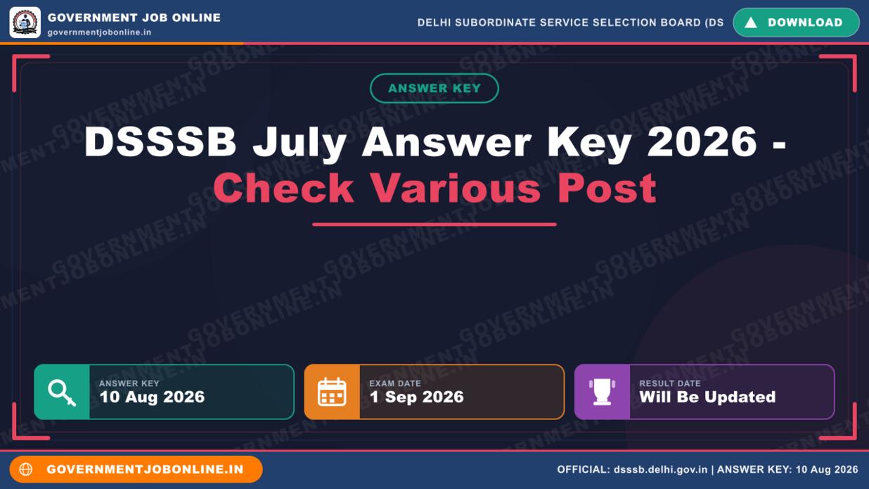 DSSSB July Answer Key 2026 – Check Various Post 1 DSSSB July Answer Key 2026 – Check Various Post