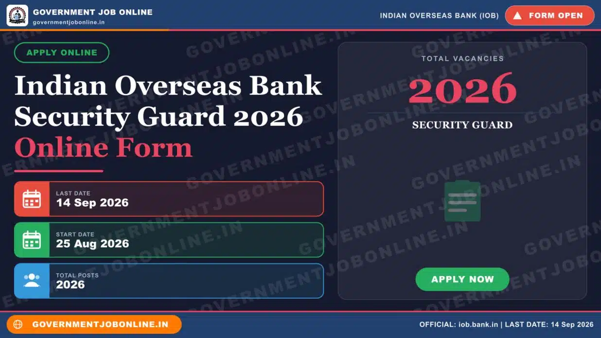 Indian Overseas Bank Security Guard 2026 Online Form 1 Indian Overseas Bank Security Guard 2026 Online Form