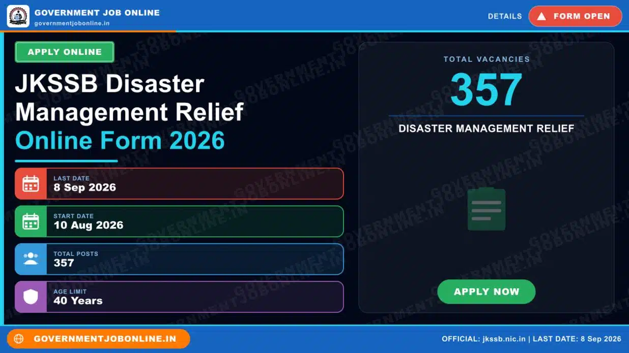 JKSSB Disaster Management Relief Online Form 2026 1 JKSSB Disaster Management Relief Online Form 2026