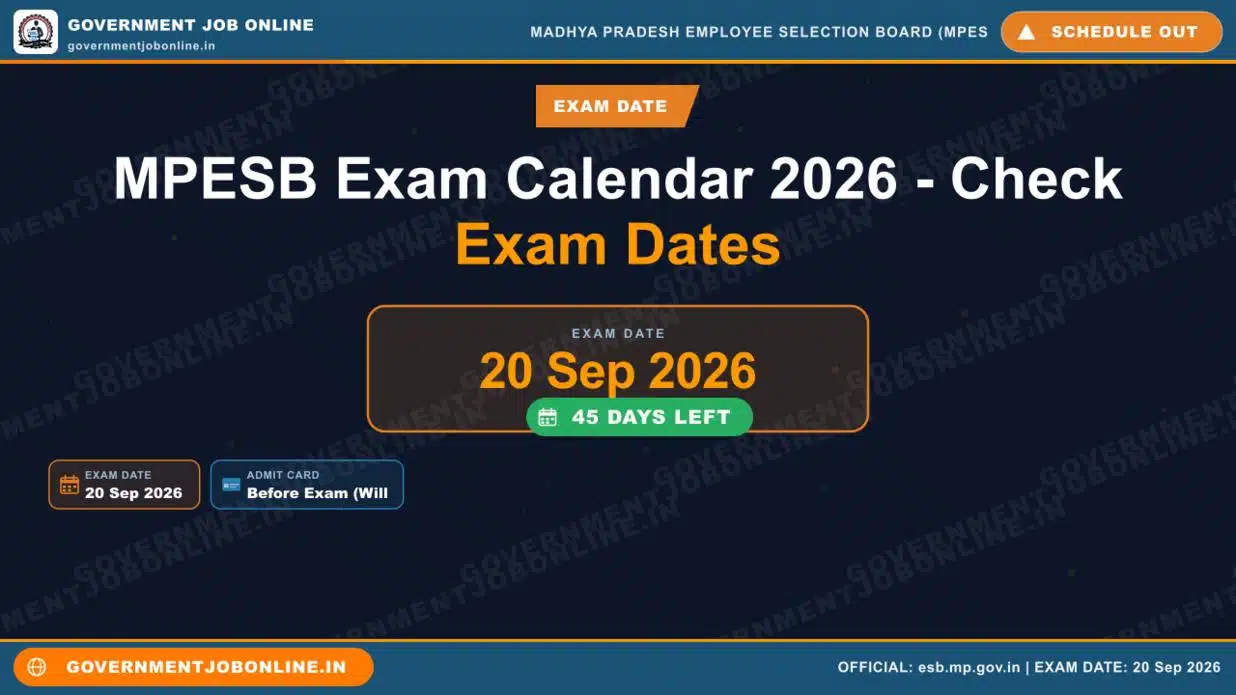MPESB Exam Calendar 2026 – Check Exam Dates 1 MPESB Exam Calendar 2026 – Check Exam Dates