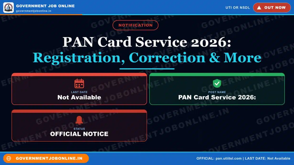 PAN Card Service 2026: Registration, Correction & More 1 PAN Card Service 2026: Registration, Correction & More