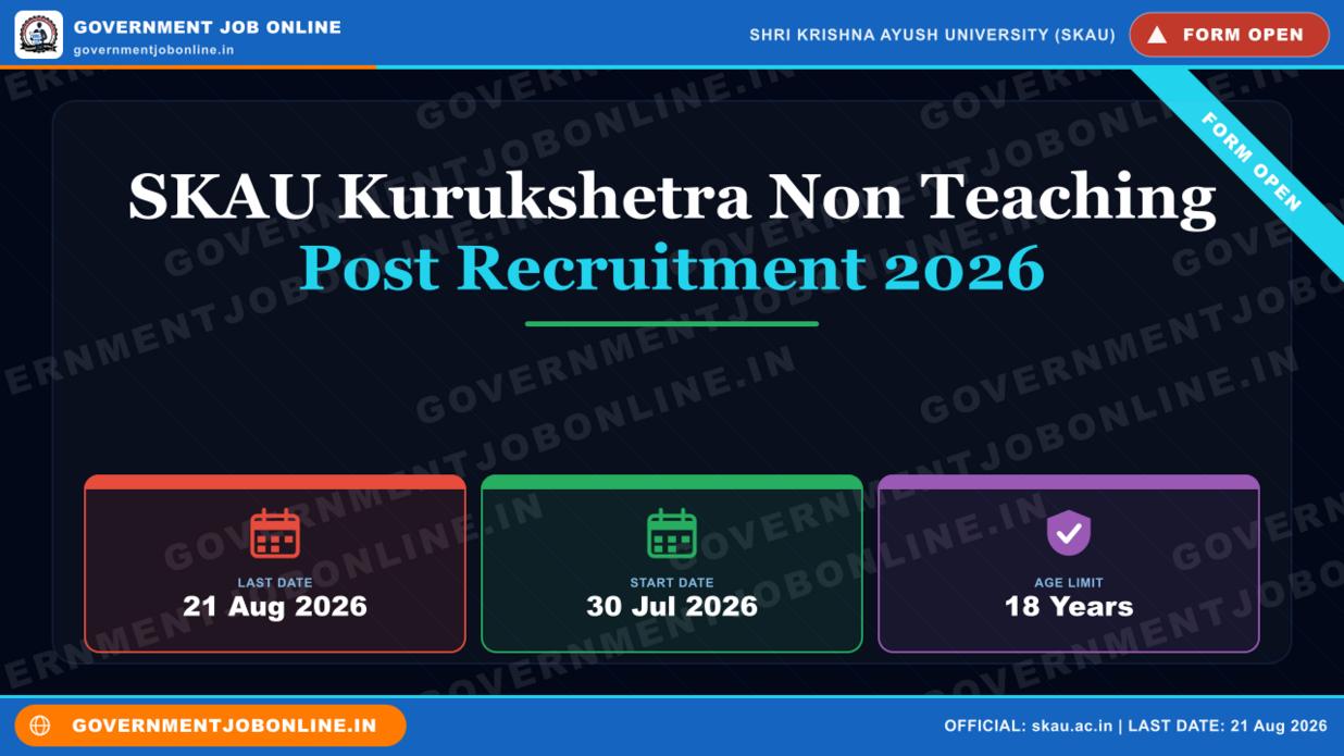 SKAU Kurukshetra Non Teaching Post Recruitment 2026 1 SKAU Kurukshetra Non Teaching Post Recruitment 2026