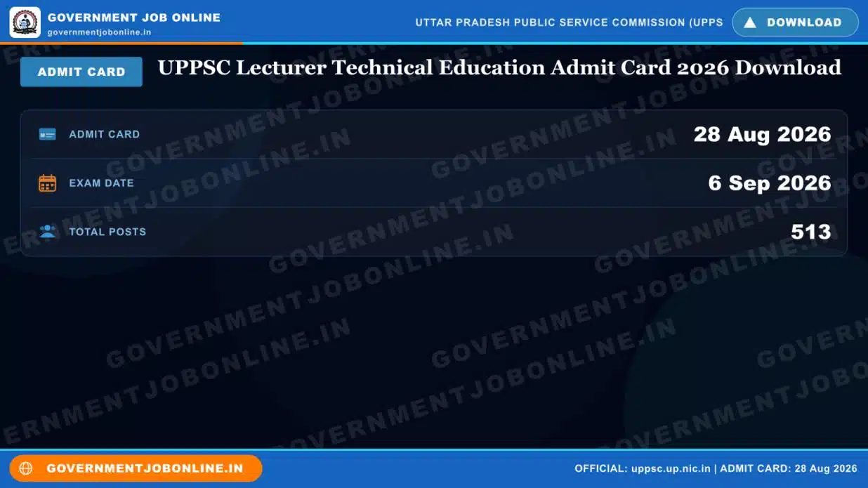 UPPSC Lecturer Technical Education Admit Card 2026 Download 1 UPPSC Lecturer Technical Education Admit Card 2026 Download