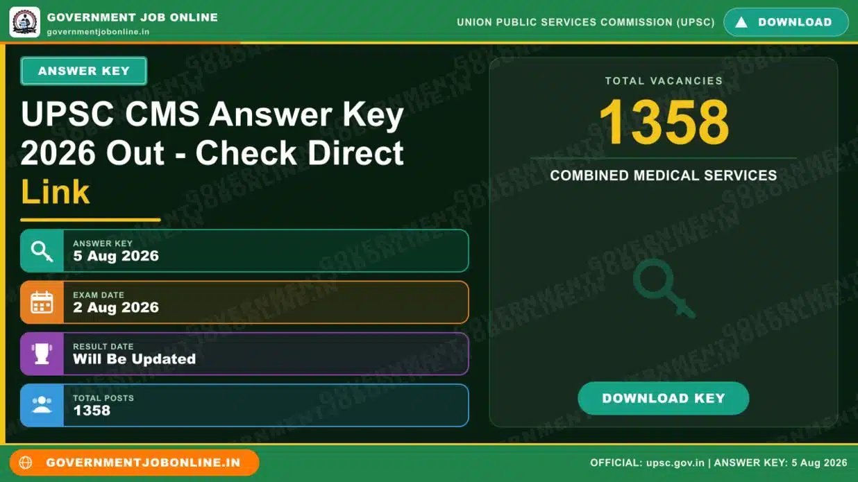 UPSC CMS Answer Key 2026 Out - Check Direct Link 1 UPSC CMS Answer Key 2026 Out - Check Direct Link