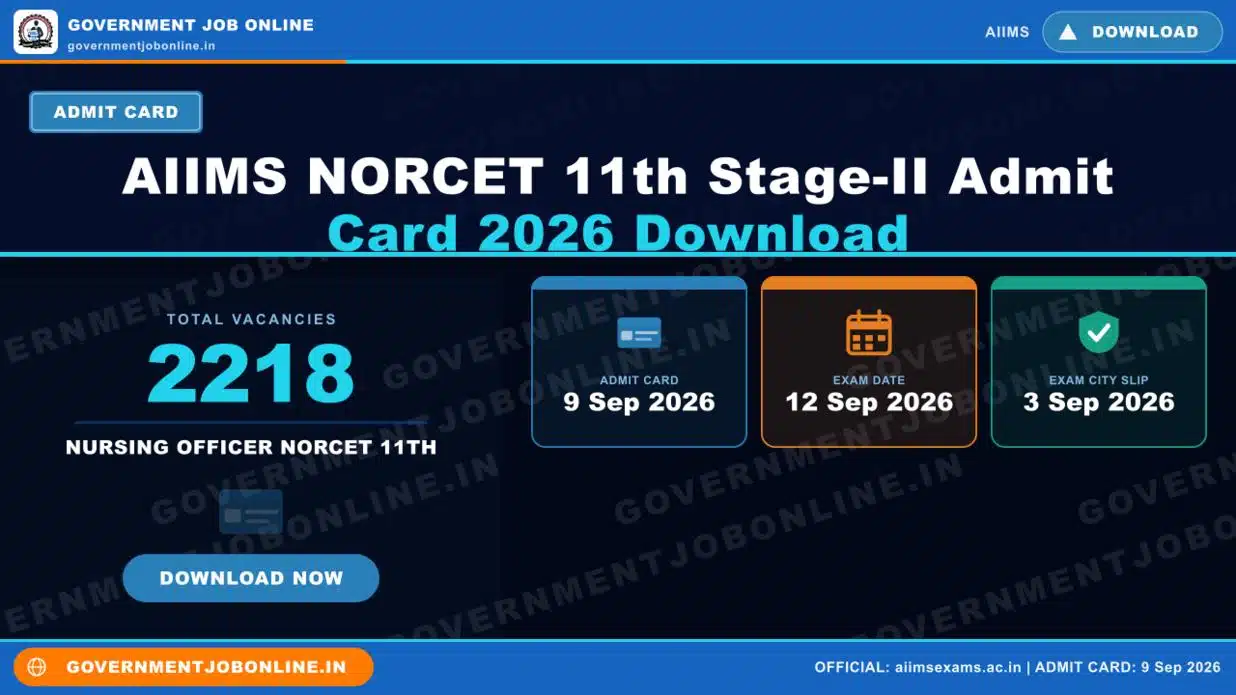 AIIMS NORCET 11th Stage-II Admit Card 2026 Download 1 AIIMS NORCET 11th Stage-II Admit Card 2026 Download
