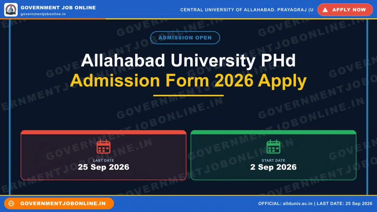 Allahabad University PHd Admission Form 2026 Apply Allahabad University PHd Admission Form 2026 Apply