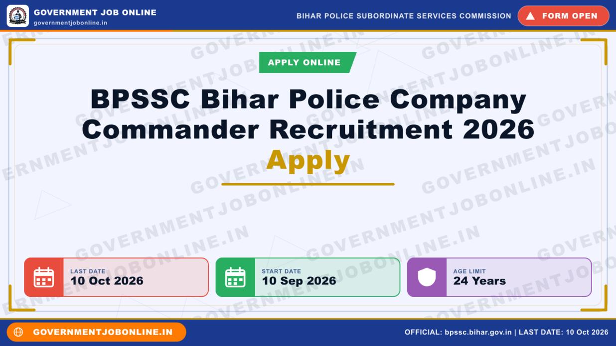 BPSSC Bihar Police Company Commander Recruitment 2026 Apply 1 BPSSC Bihar Police Company Commander Recruitment 2026 Apply