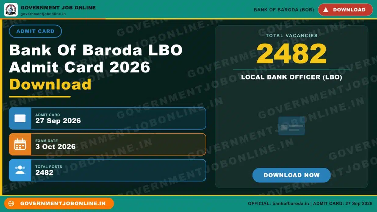 Bank Of Baroda LBO Admit Card 2026 Download 1 Bank Of Baroda LBO Admit Card 2026 Download