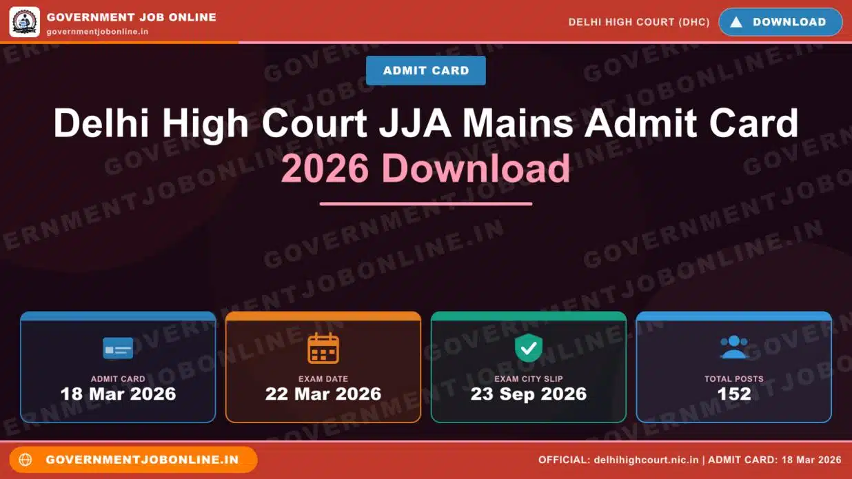 Delhi High Court JJA Mains Admit Card 2026 Download 1 Delhi High Court JJA Mains Admit Card 2026 Download