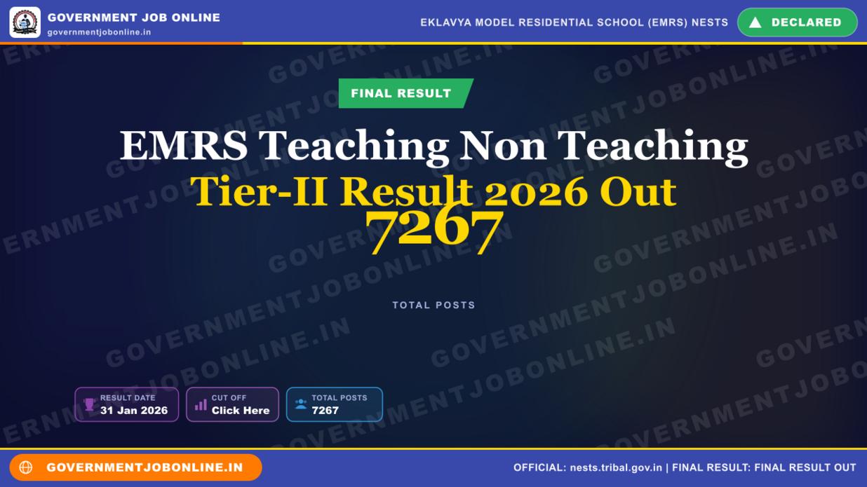 EMRS Teaching Non Teaching Tier-II Result 2026 Out 1 EMRS Teaching Non Teaching Tier-II Result 2026 Out