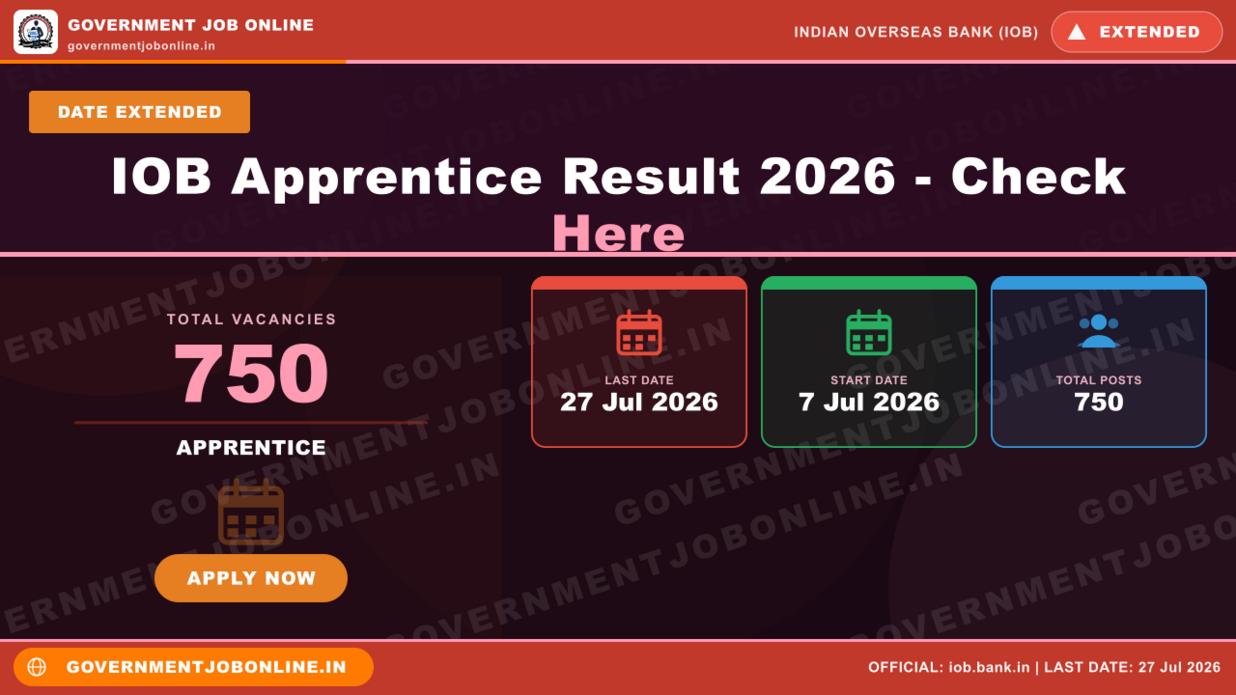 IOB Apprentice Result 2026 – Check Here 1 IOB Apprentice Result 2026 – Check Here