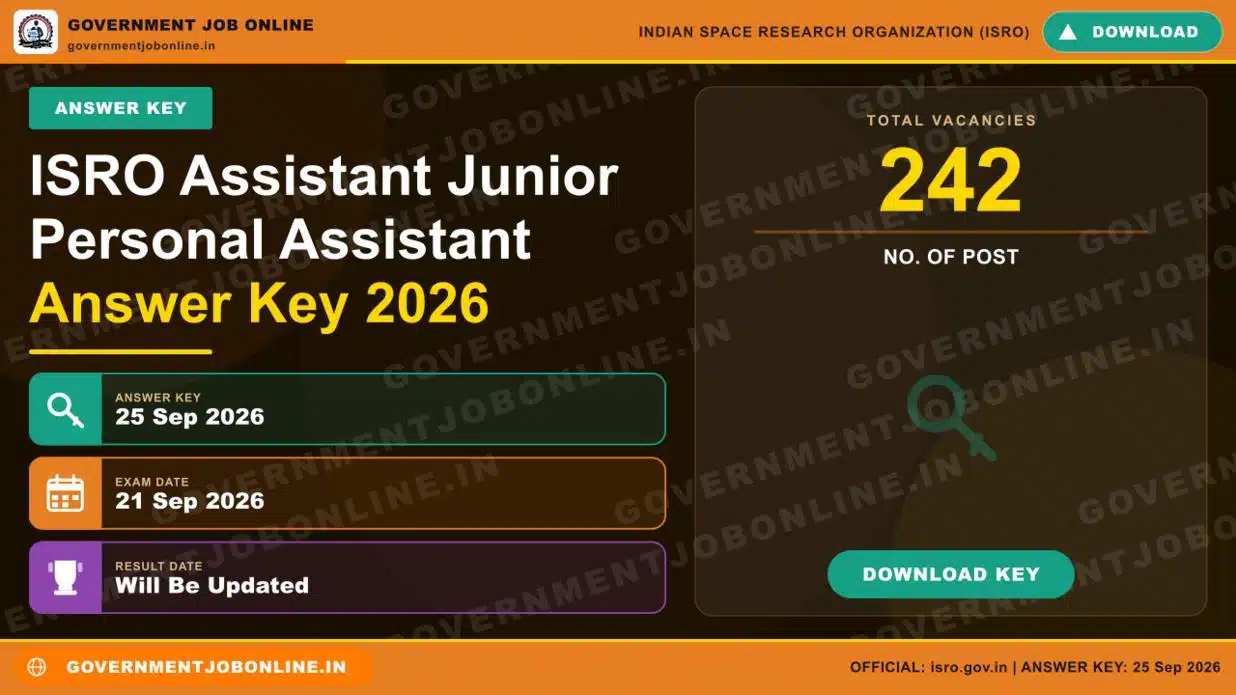 ISRO Assistant Junior Personal Assistant Answer Key 2026 1 ISRO Assistant Junior Personal Assistant Answer Key 2026