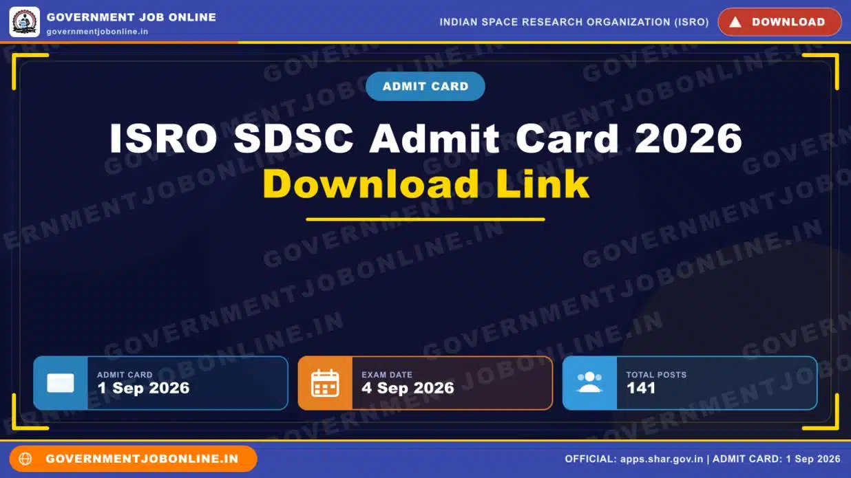 ISRO SDSC Admit Card 2026 Download Link 1 ISRO SDSC Admit Card 2026 Download Link