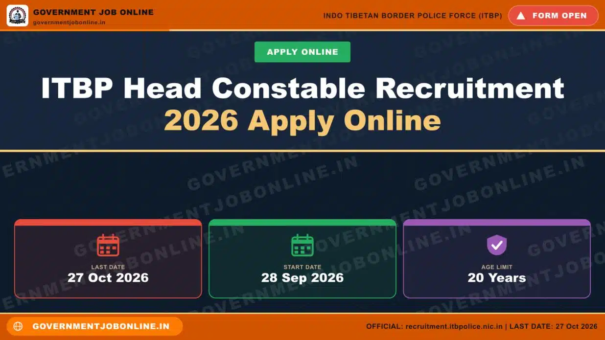 ITBP Head Constable Recruitment 2026 Apply Online 1 ITBP Head Constable Recruitment 2026 Apply Online