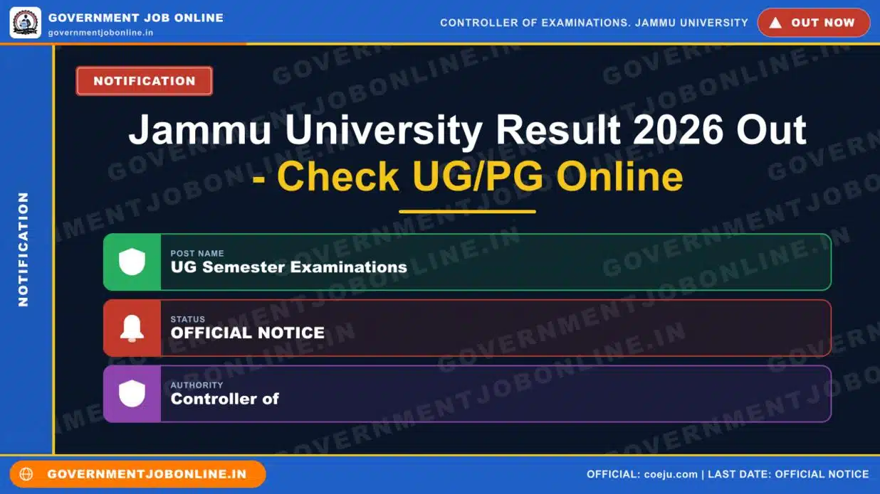 Jammu University Result 2026 Out – Check UG/PG Online 1 Jammu University Result 2026 Out – Check UG/PG Online