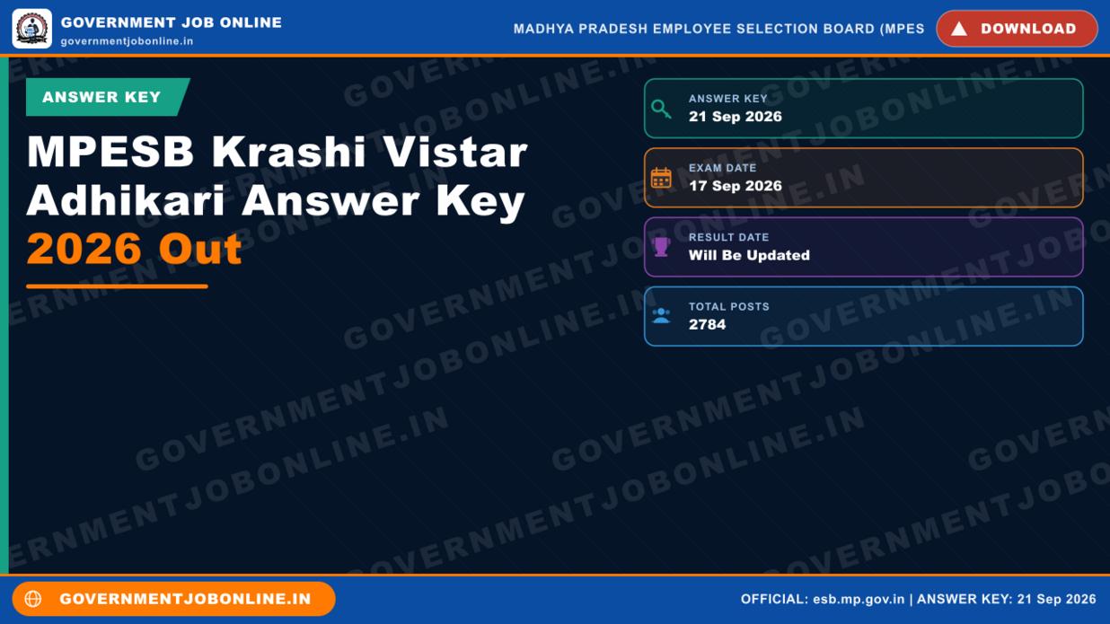 MPESB Krashi Vistar Adhikari Answer Key 2026 Out 1 MPESB Krashi Vistar Adhikari Answer Key 2026 Out