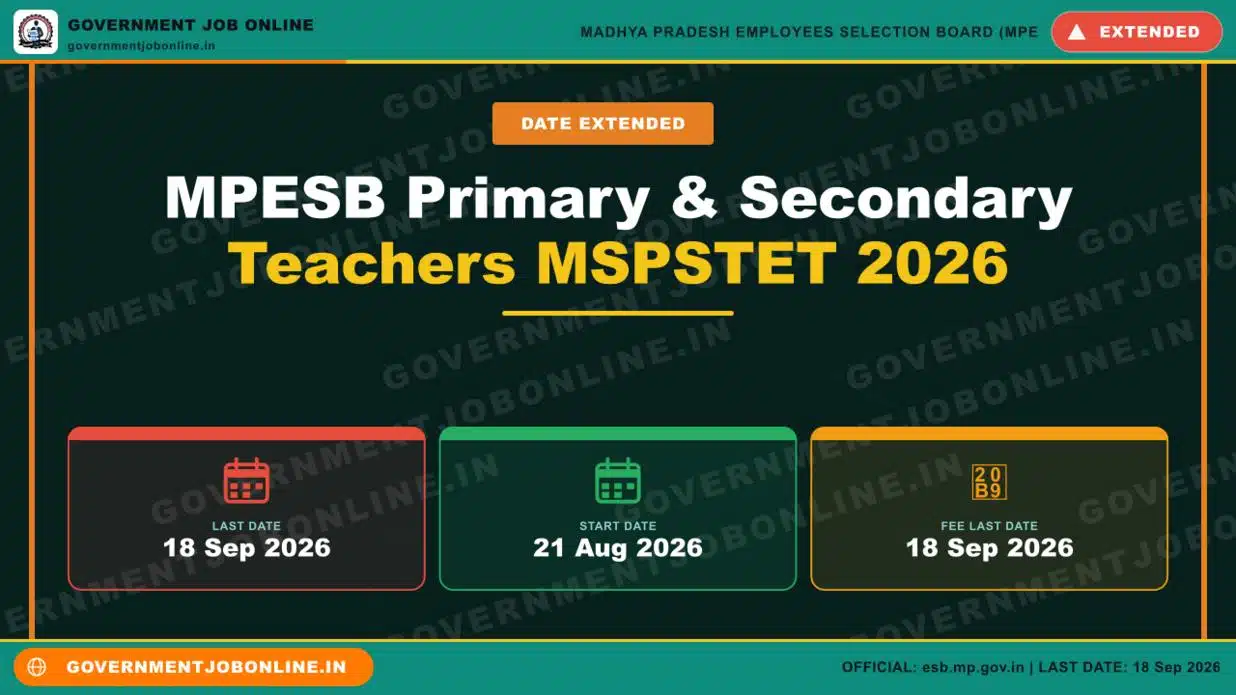 MPESB Primary & Secondary Teachers MSPSTET 2026 1 MPESB Primary & Secondary Teachers MSPSTET 2026