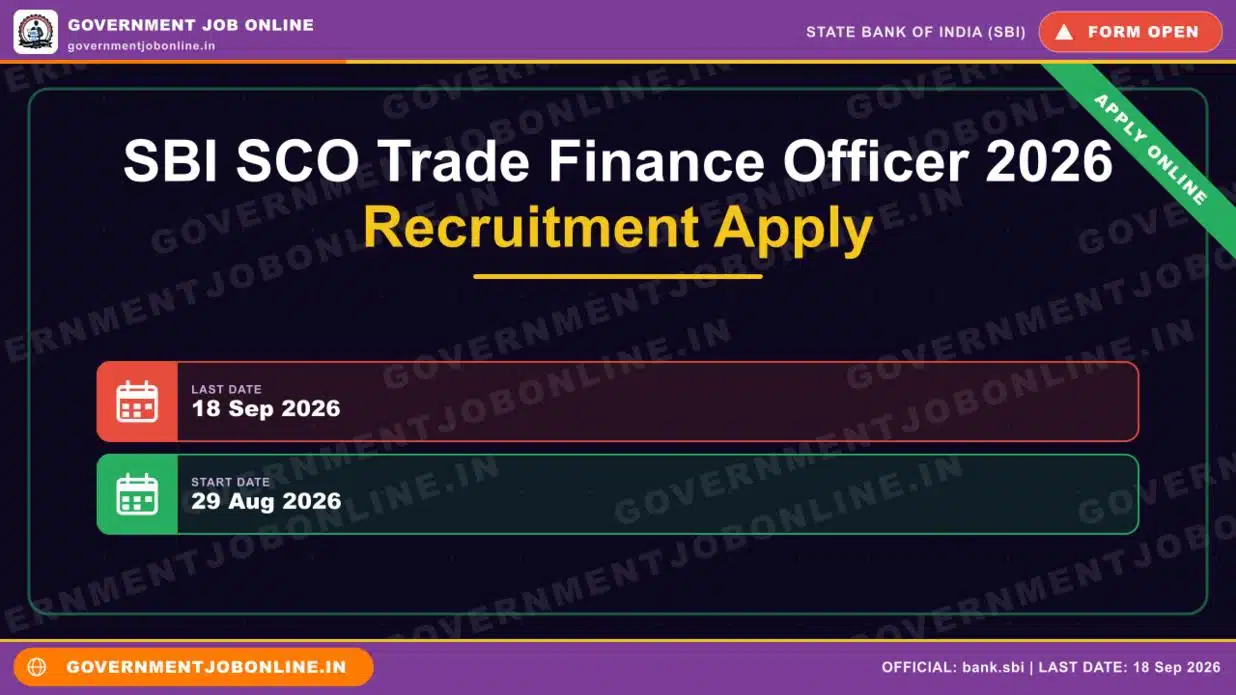 SBI SCO Trade Finance Officer 2026 Recruitment Apply SBI SCO Trade Finance Officer 2026 Recruitment Apply