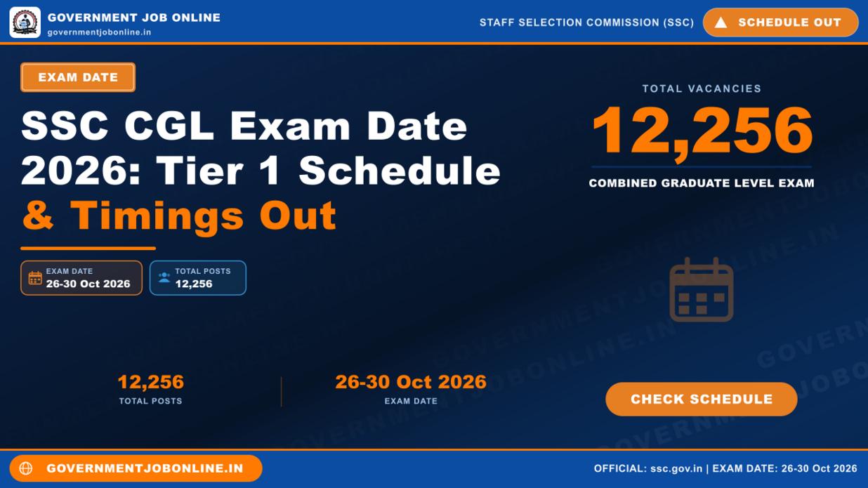 SSC CGL Exam Date 2026: Tier 1 Schedule & Timings Out 1 SSC CGL Exam Date 2026: Tier 1 Schedule & Timings Out