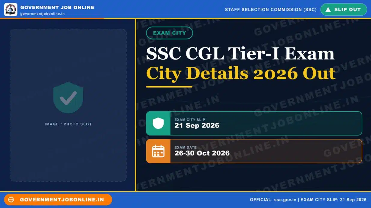 SSC CGL Tier-I Exam City Details 2026 Out 1 SSC CGL Tier-I Exam City Details 2026 Out