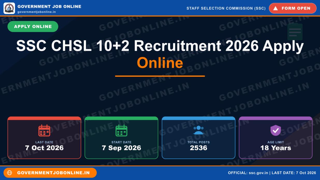 SSC CHSL 10+2 Recruitment 2026 Apply Online 1 SSC CHSL 10+2 Recruitment 2026 Apply Online