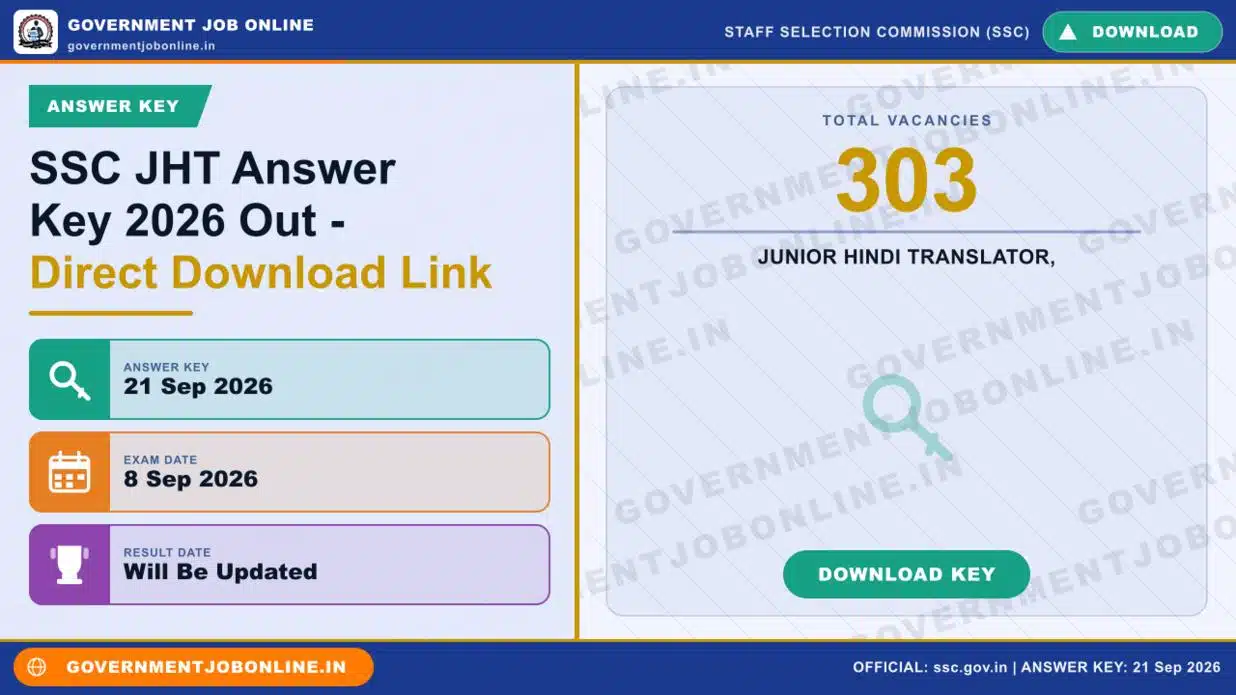 SSC JHT Answer Key 2026 Out – Direct Download Link 1 SSC JHT Answer Key 2026 Out – Direct Download Link