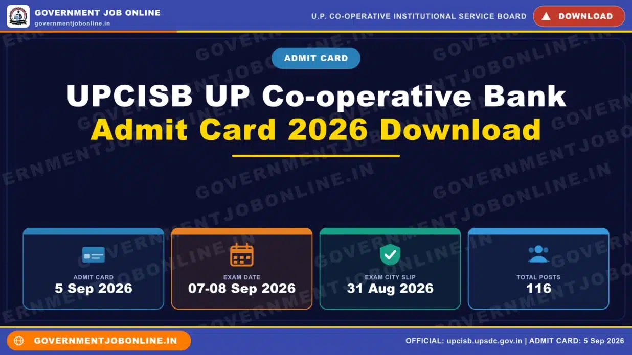 UPCISB UP Co-operative Bank Admit Card 2026 Download 1 UPCISB UP Co-operative Bank Admit Card 2026 Download