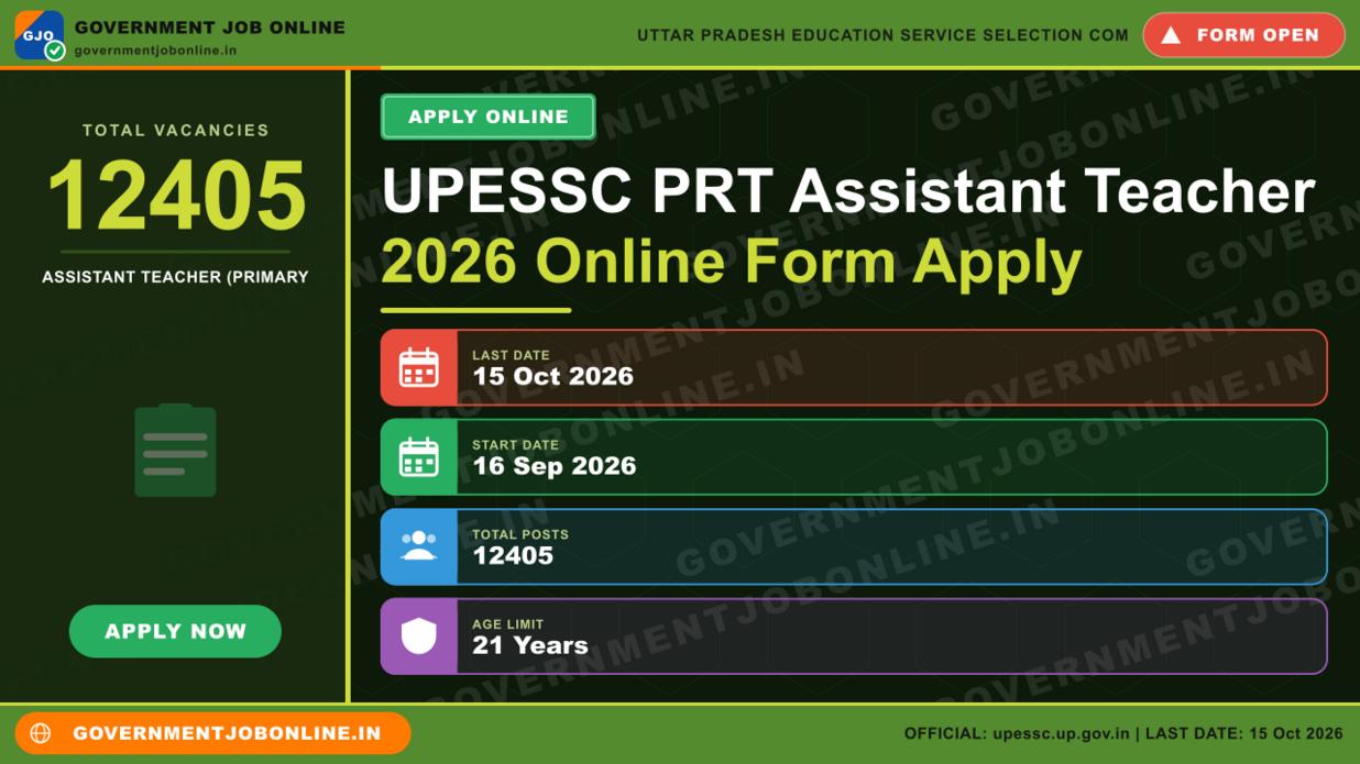 UPESSC PRT Assistant Teacher 2026 Online Form Apply 1 UPESSC PRT Assistant Teacher 2026 Online Form Apply
