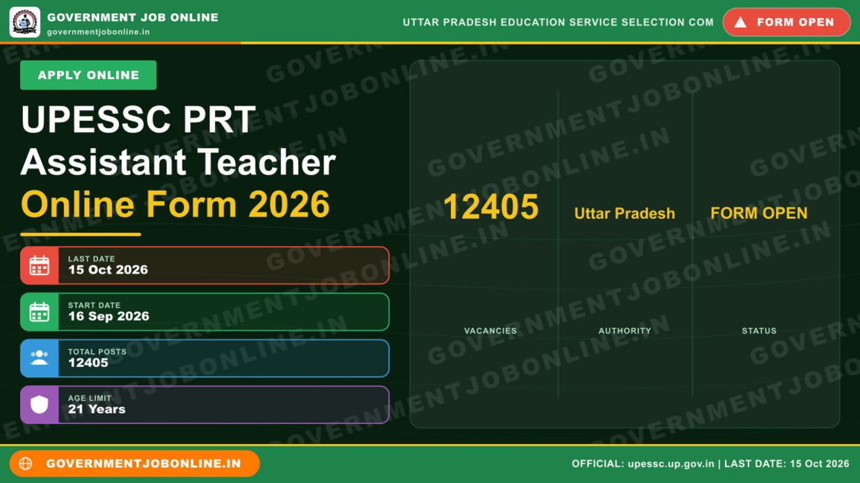 UPESSC PRT Assistant Teacher Online Form 2026 1 UPESSC PRT Assistant Teacher Online Form 2026