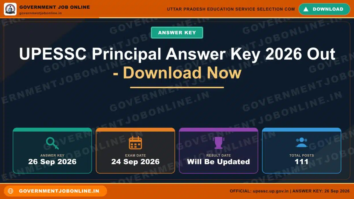 UPESSC Principal Answer Key 2026 Out – Download Now 1 UPESSC Principal Answer Key 2026 Out – Download Now