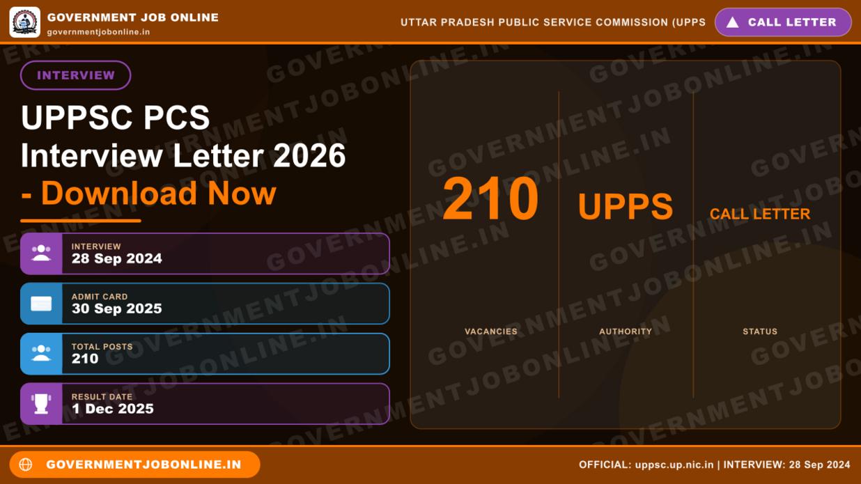UPPSC PCS Interview Letter 2026 – Download Now 1 UPPSC PCS Interview Letter 2026 – Download Now
