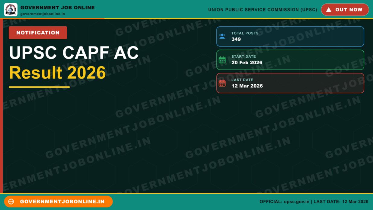 UPSC CAPF AC Result 2026 – Check Now 1 UPSC CAPF AC Result 2026 – Check Now