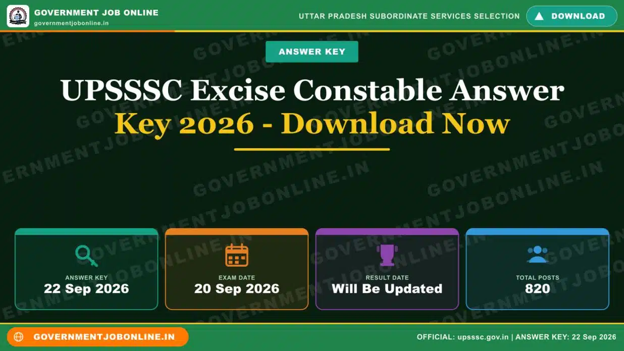 UPSSSC Excise Constable Answer Key 2026 – Download Now 1 UPSSSC Excise Constable Answer Key 2026 – Download Now